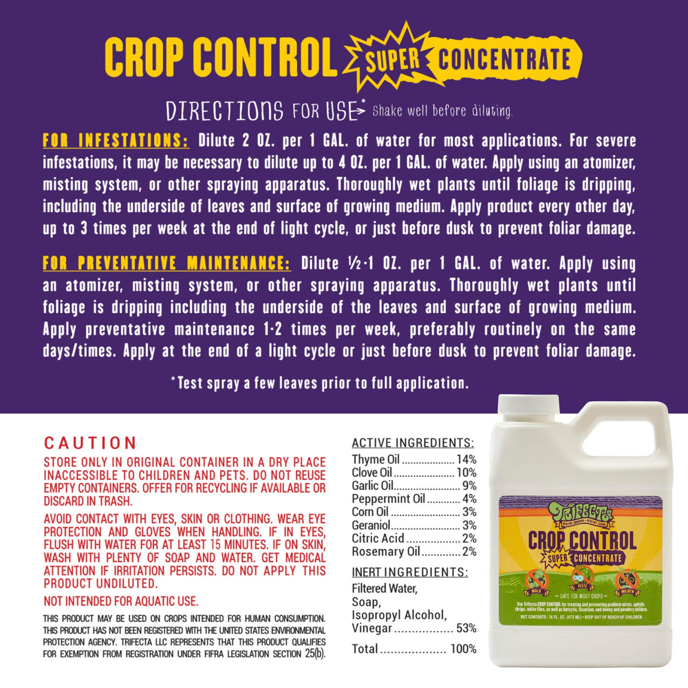 Trifecta Crop Control Super Concentrate ingredients overview