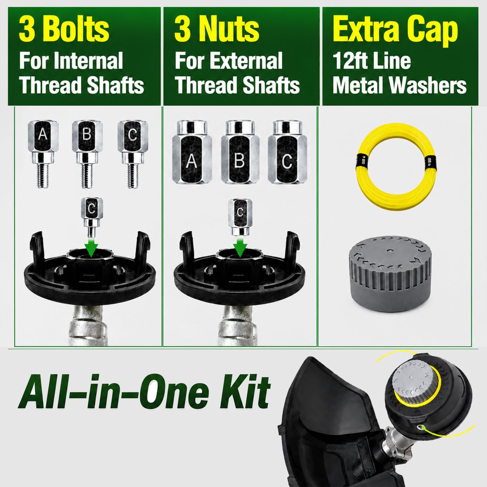 Trimmer head showcasing heavy-duty construction