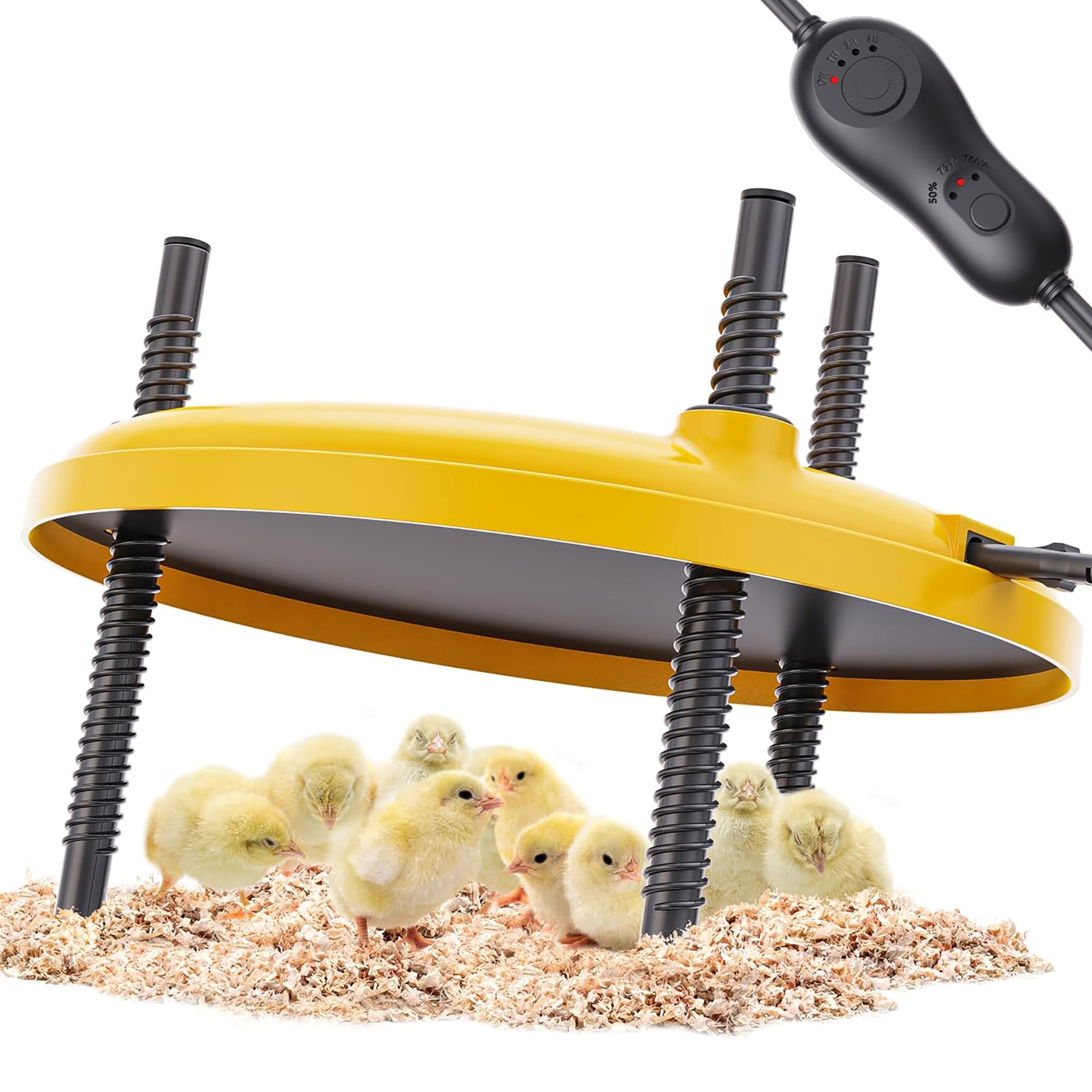 TRIOCOTTAGE Heat Plate for Chicks yellow model front view