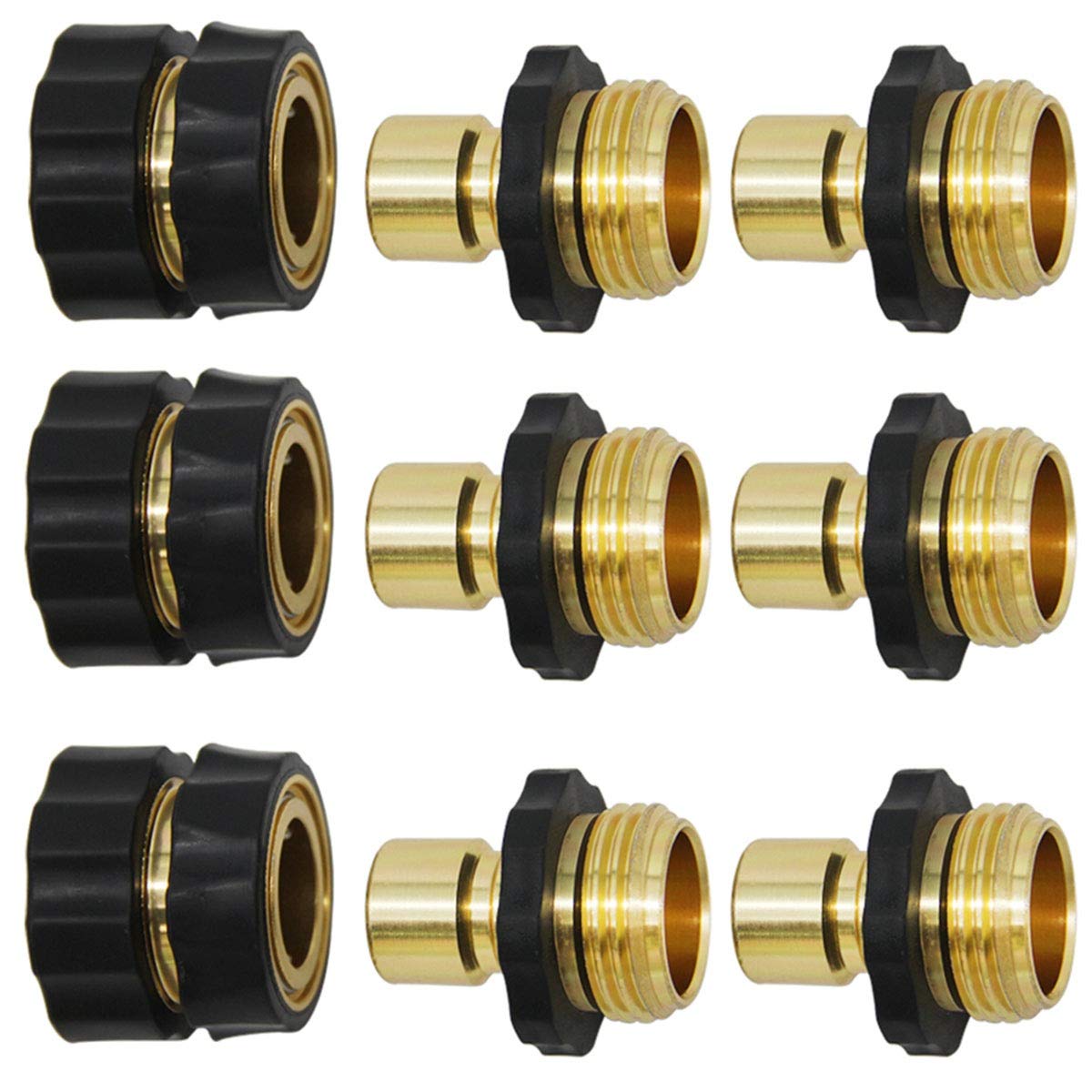 Triumpeek 3/4" garden hose connector set with 9 pieces