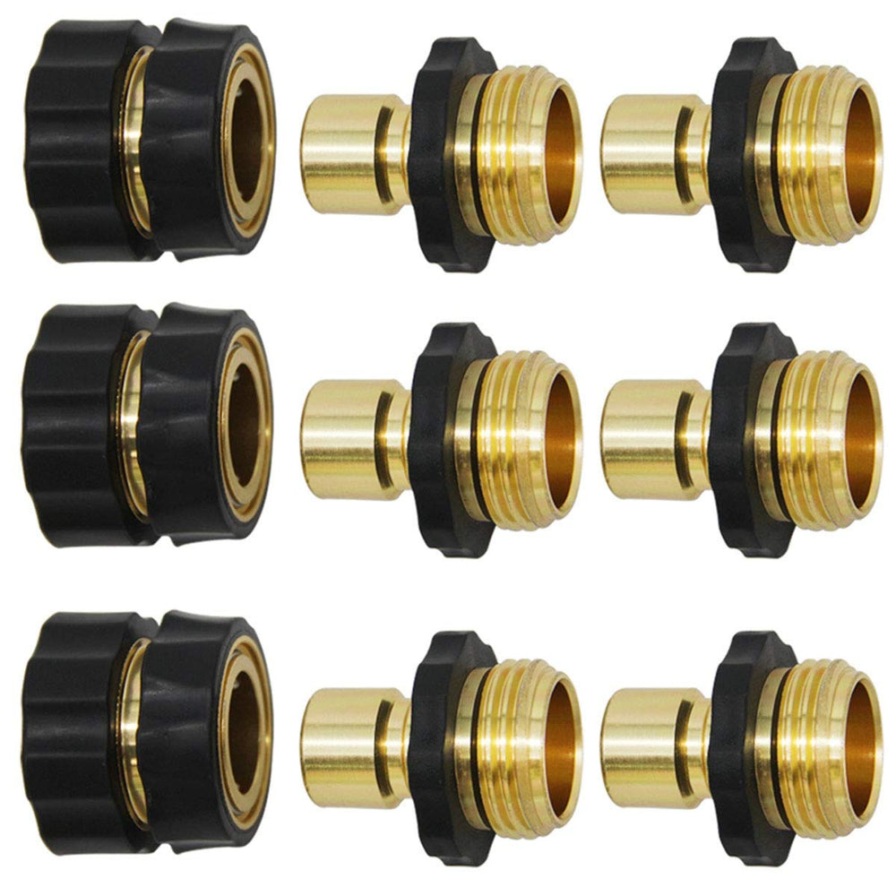 Triumpeek 3/4" garden hose connector set with 9 pieces