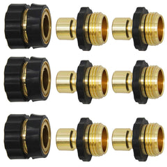 Triumpeek 3/4" garden hose connector set with 9 pieces