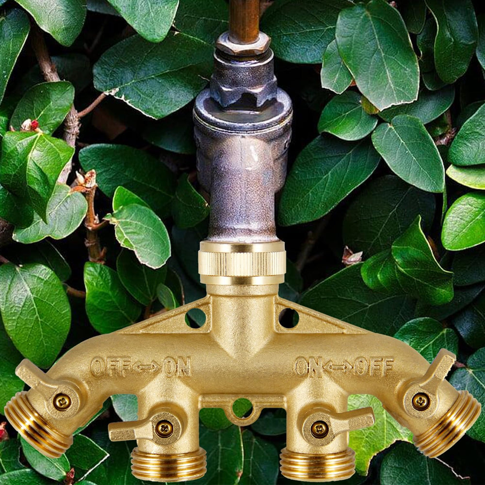 Triumpeek 4 Way Brass Hose Splitter packaging