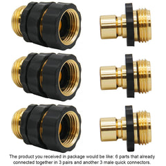 Triumpeek garden hose connectors showing rubber washers