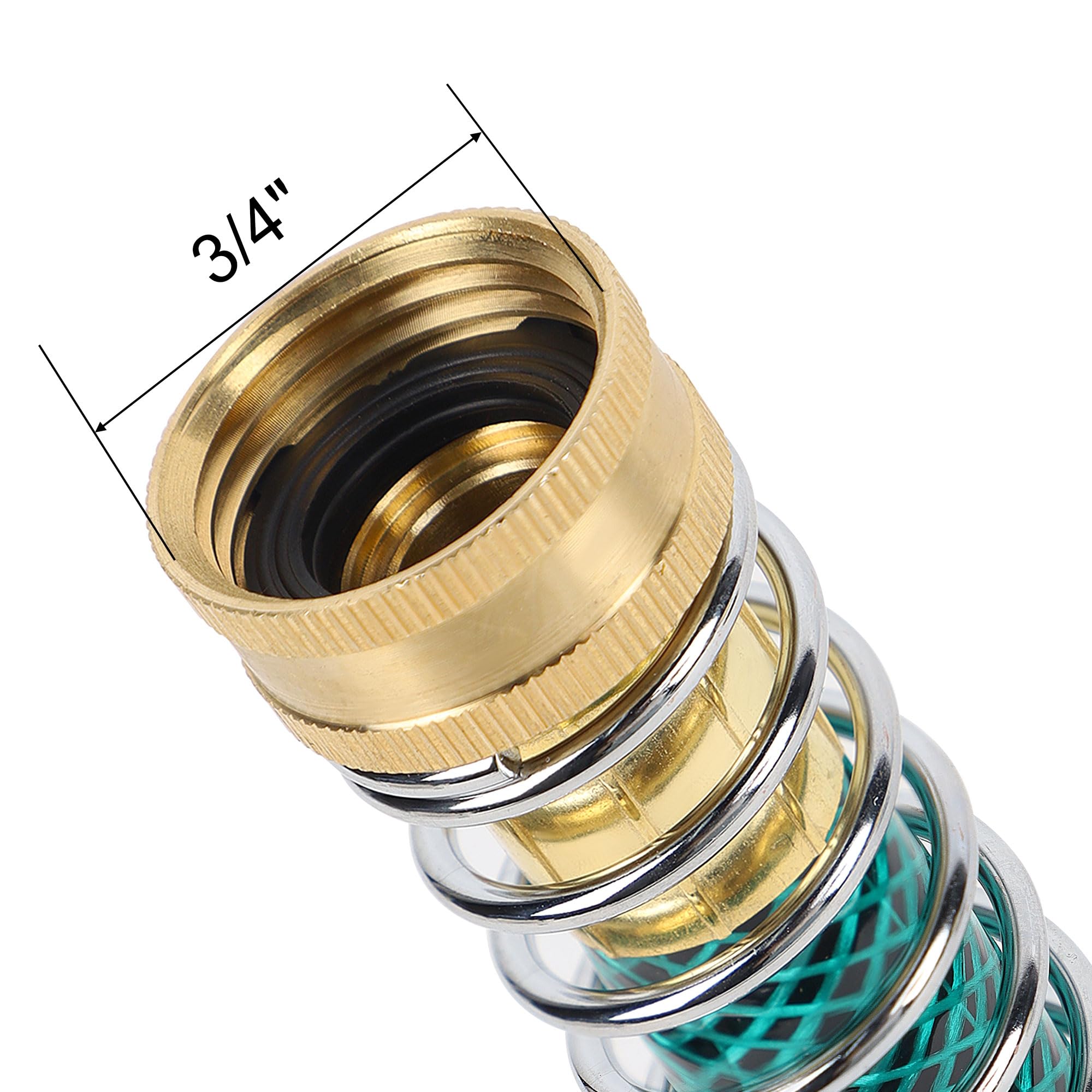 Triumpeek Garden Hose Extension Adapter with coil spring protector