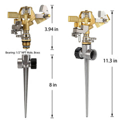 Triumpeek Impact Sprinkler Aluminum Alloy Stand side view