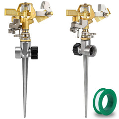 Triumpeek Impact Sprinkler Brass Head front view