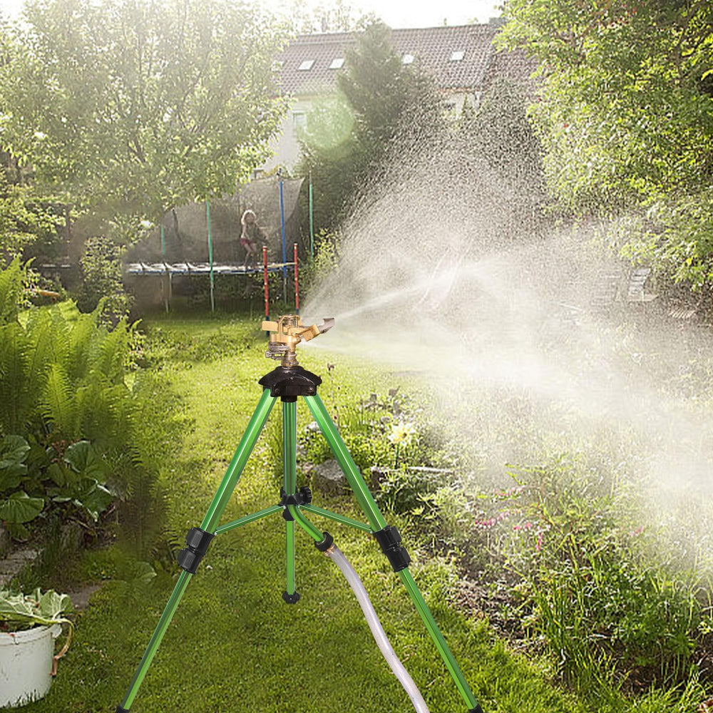 Triumpeek Impact Sprinkler in use on a lawn
