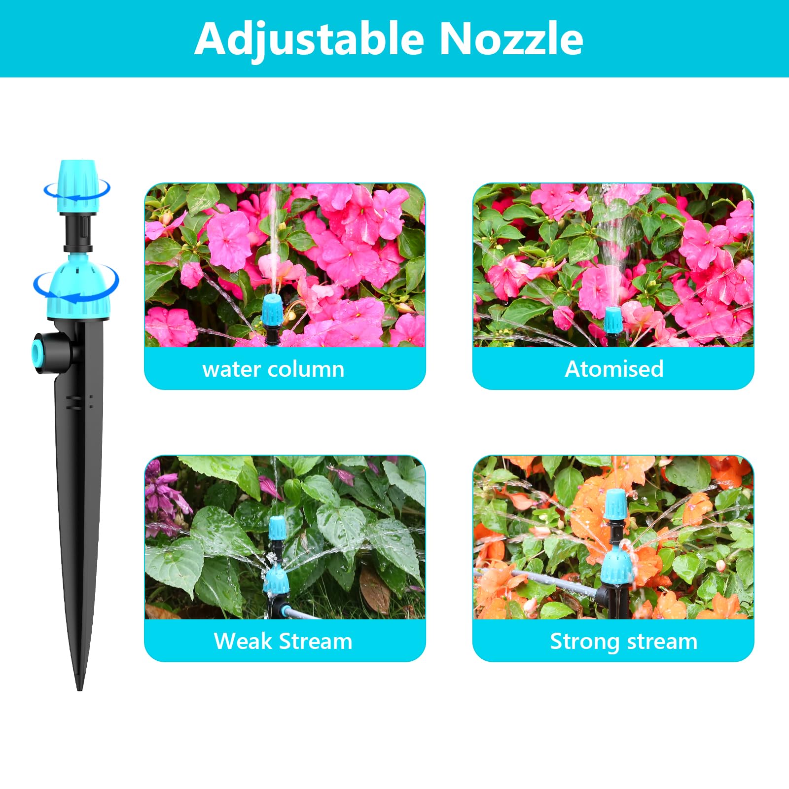 TRJZWA drip irrigation system in garden setup