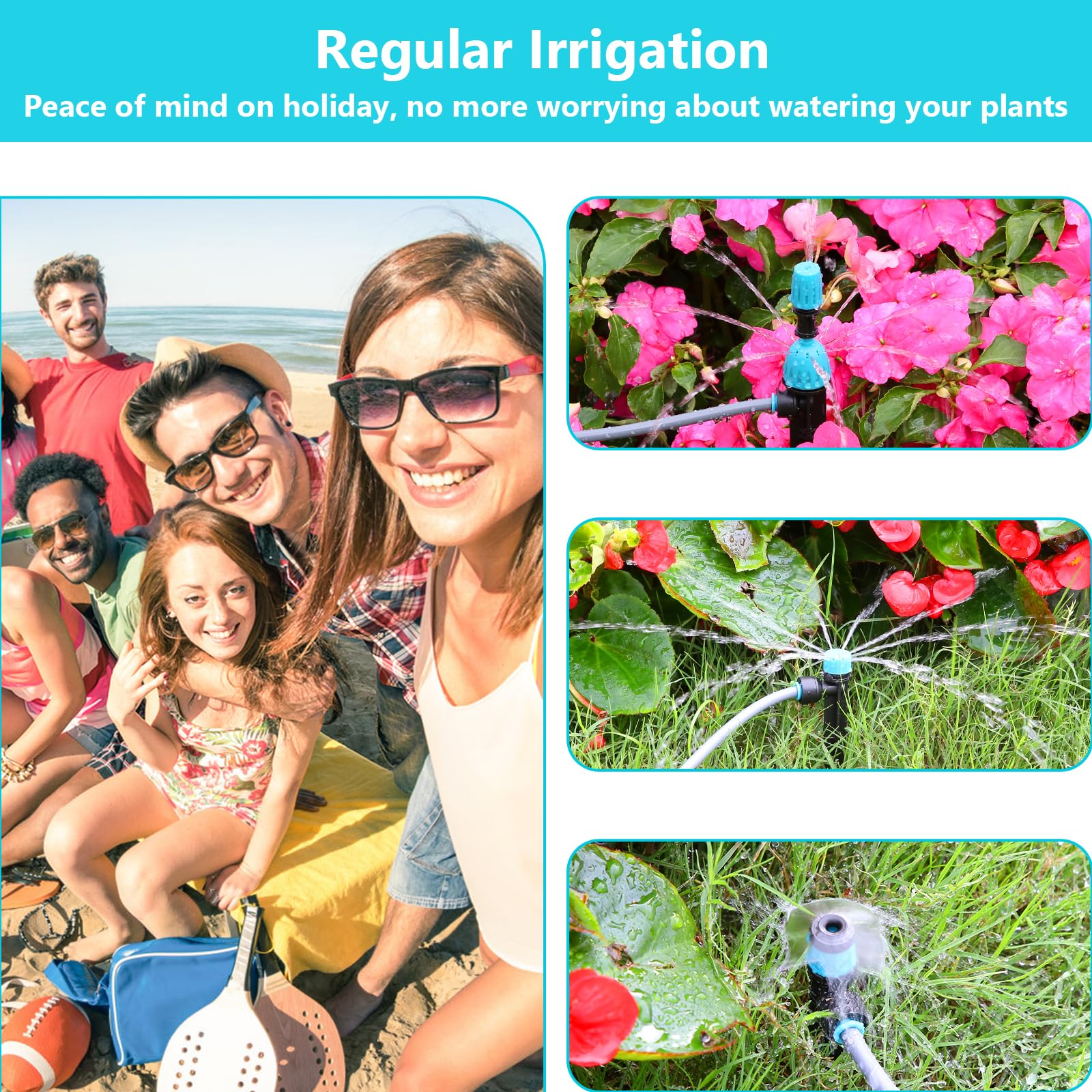 TRJZWA irrigation system in operation watering plants