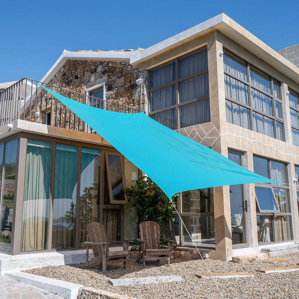 Tronssien 10'x13' blue shade sail front view