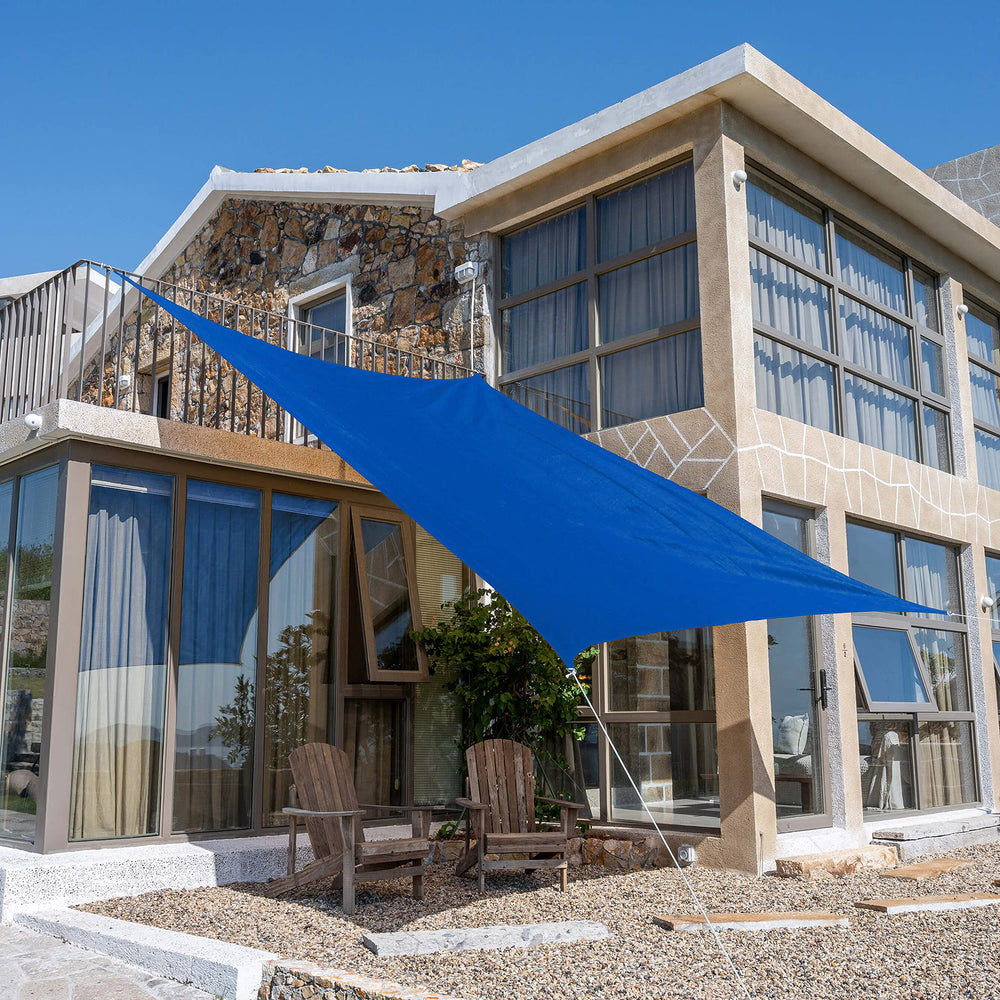 Tronssien Rectangle 10'x13' Sun Shade Sail dark blue front view