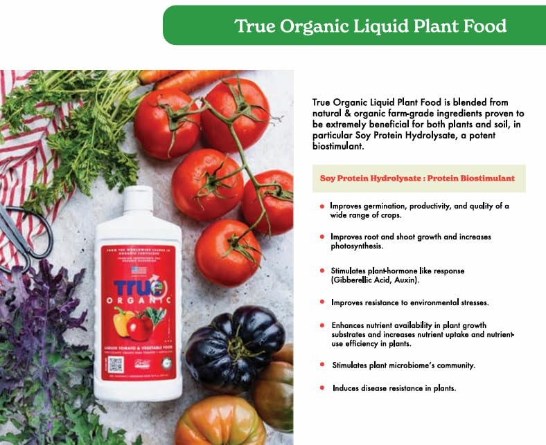 True Organic All Purpose Liquid Plant Food use on vegetables