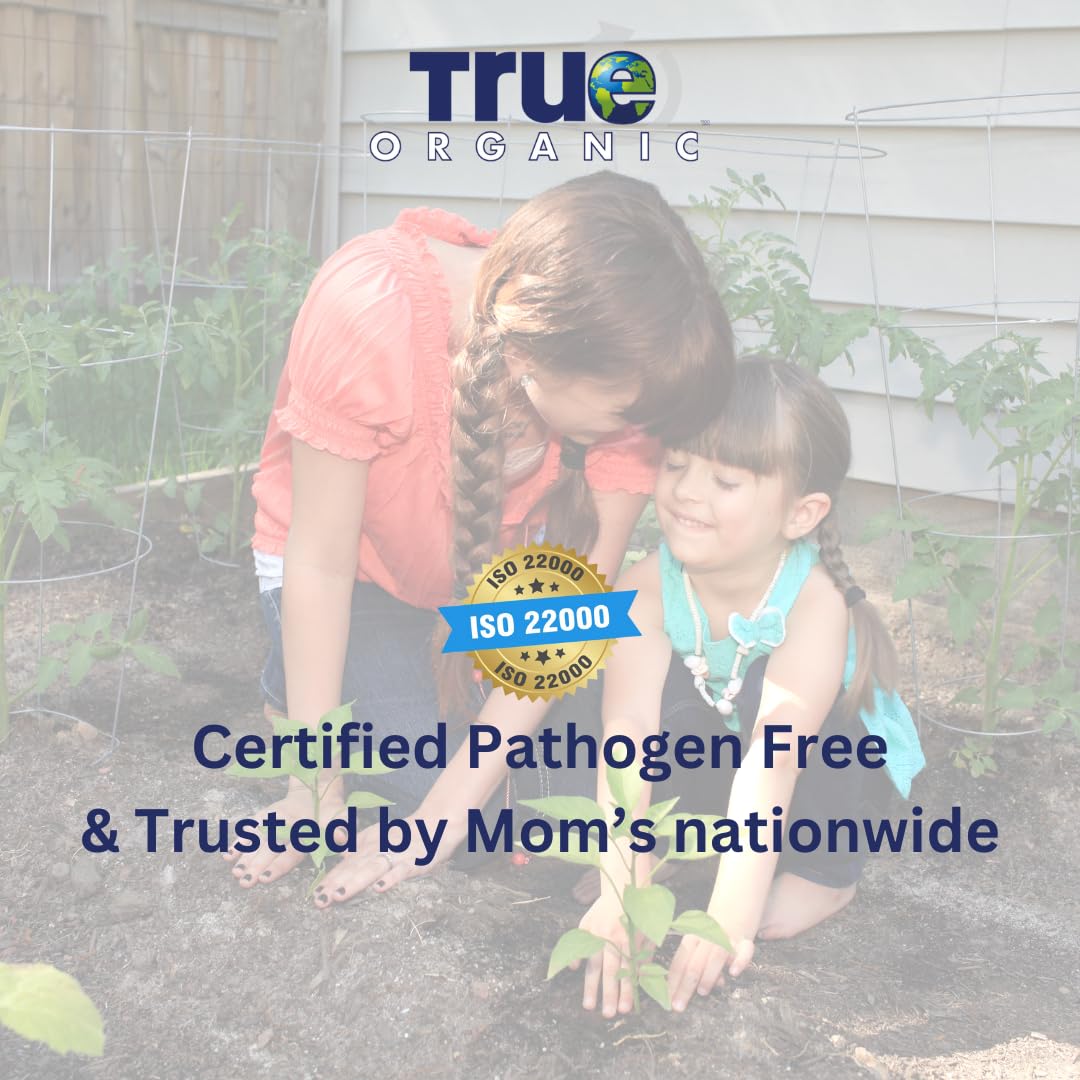 True Organic Worm Castings in a gardening setting