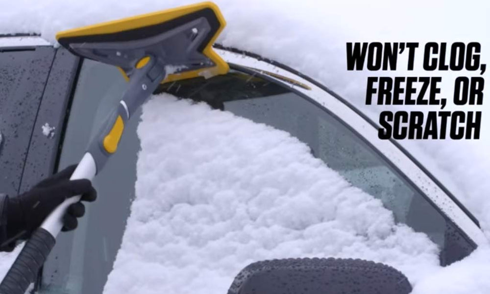 TRUE TEMPER snow brush details on the handle