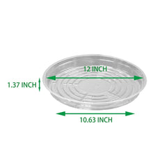 TRUEDAYS 12 Inch clear plant saucer side view