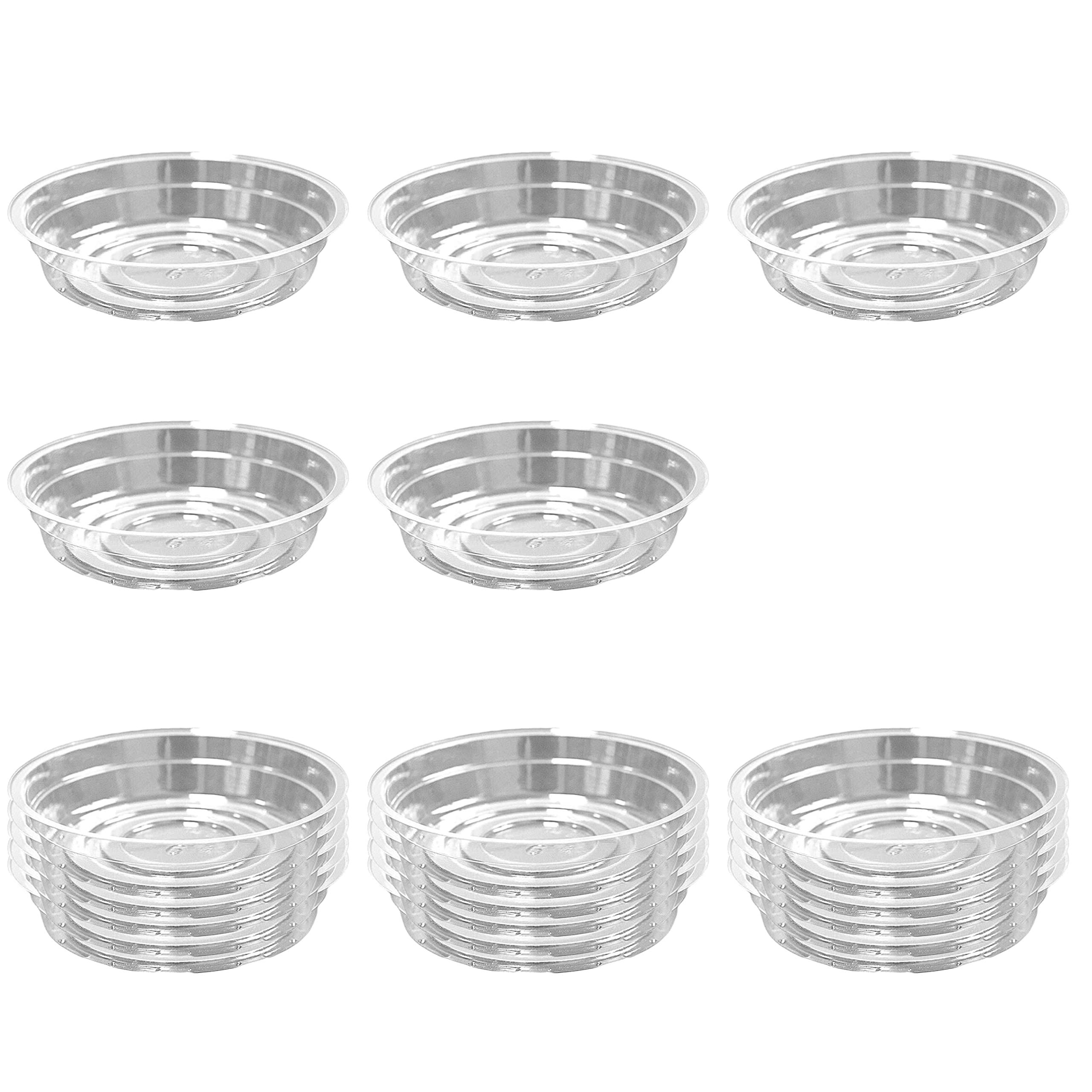 TRUEDAYS 20-Pack clear plant saucers, 8 inch top view