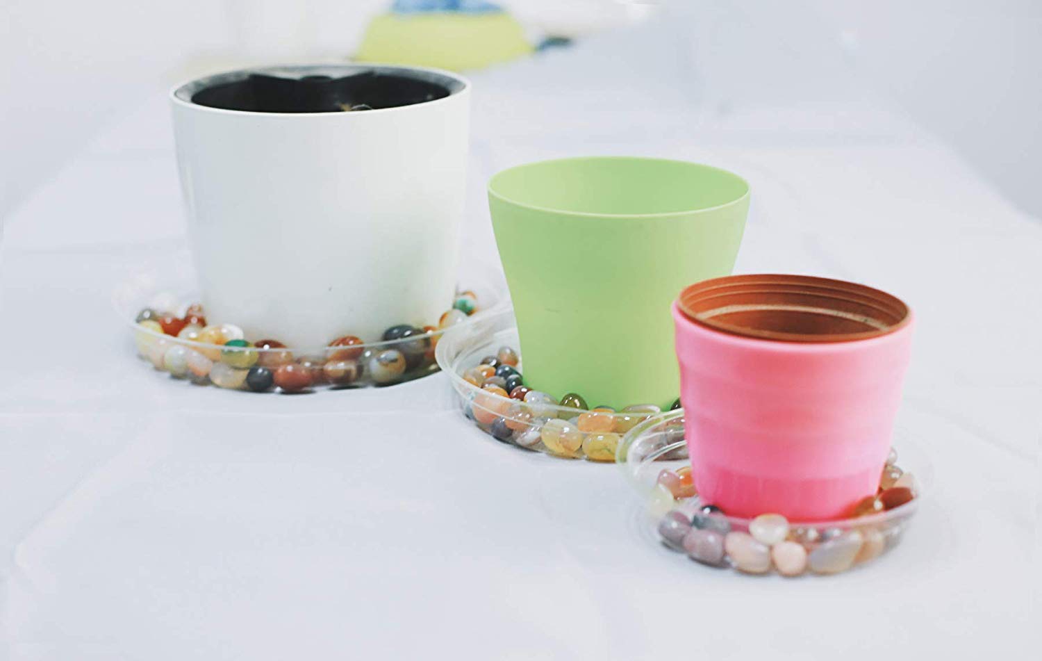 TRUEDAYS 5-Pack Clear Plant Saucers in packaging