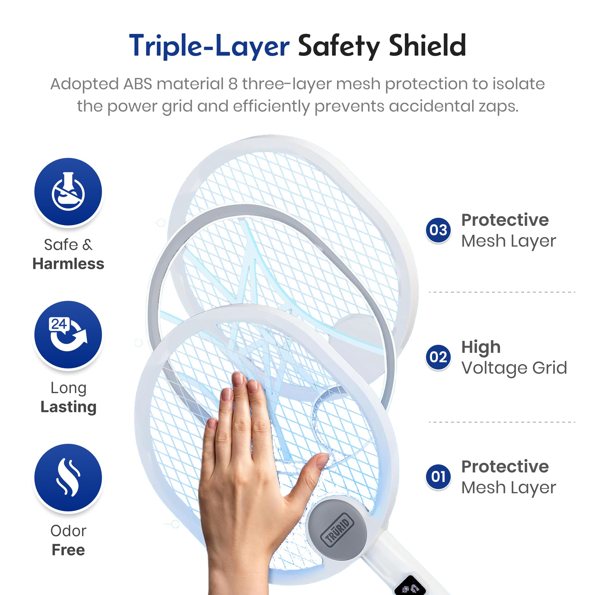 TRURID bug zapper showing kill counter display