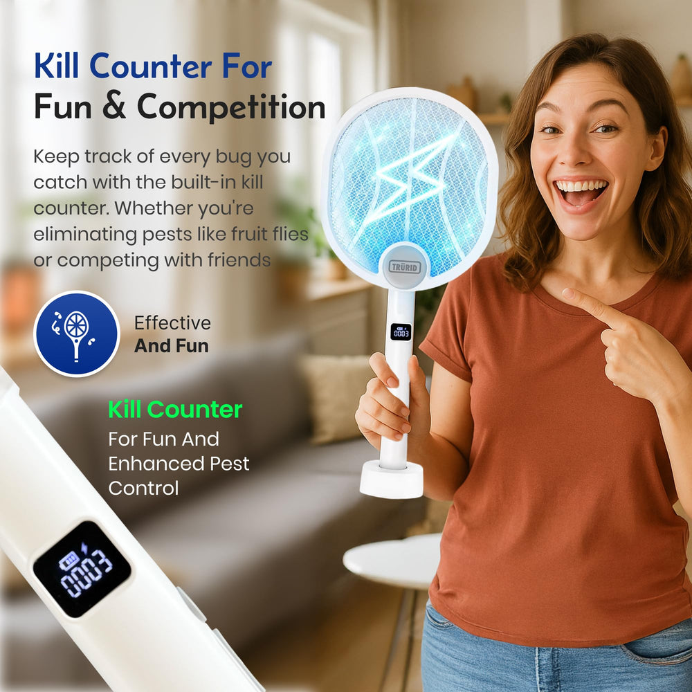 TRURID Electric Fly Swatter in outdoor setting