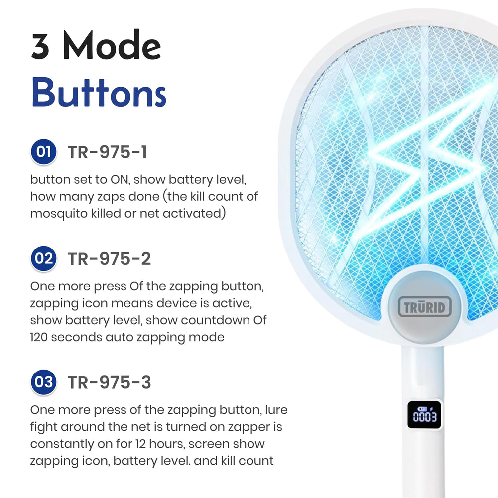 TRURID Electric Fly Swatter with rechargeable feature