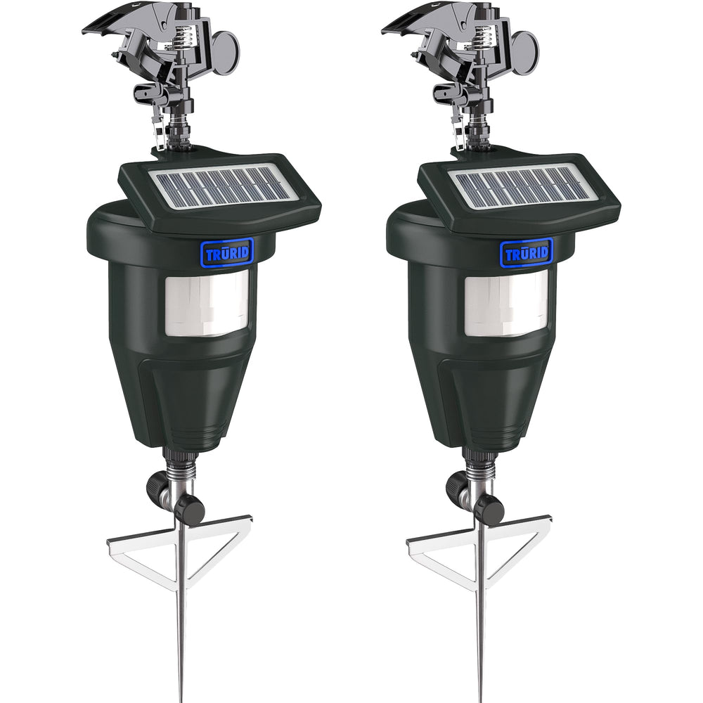 TRURID Motion Activated Sprinkler front view with green finish