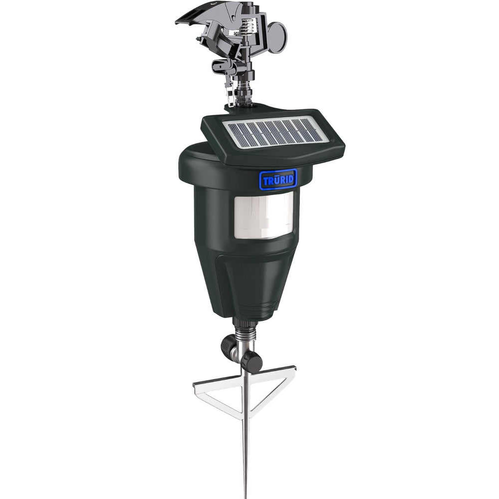 TRURID Motion Activated Sprinkler front view with green finish
