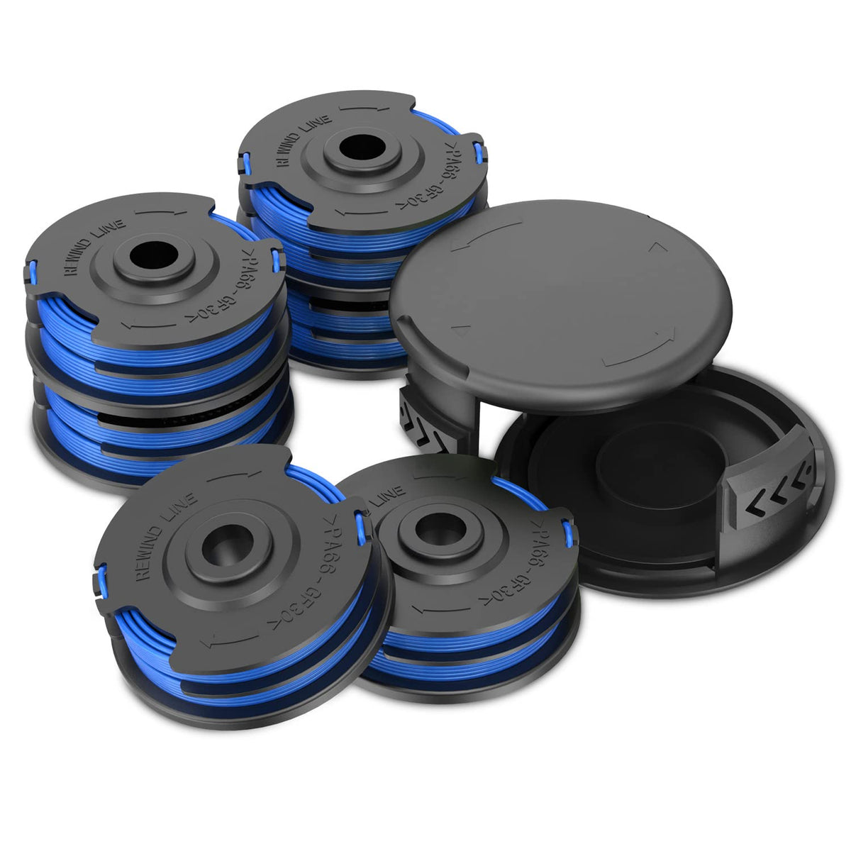 TRUSTLIONTEK AC41RL3 replacement line spool set with 6 spools and 2 caps