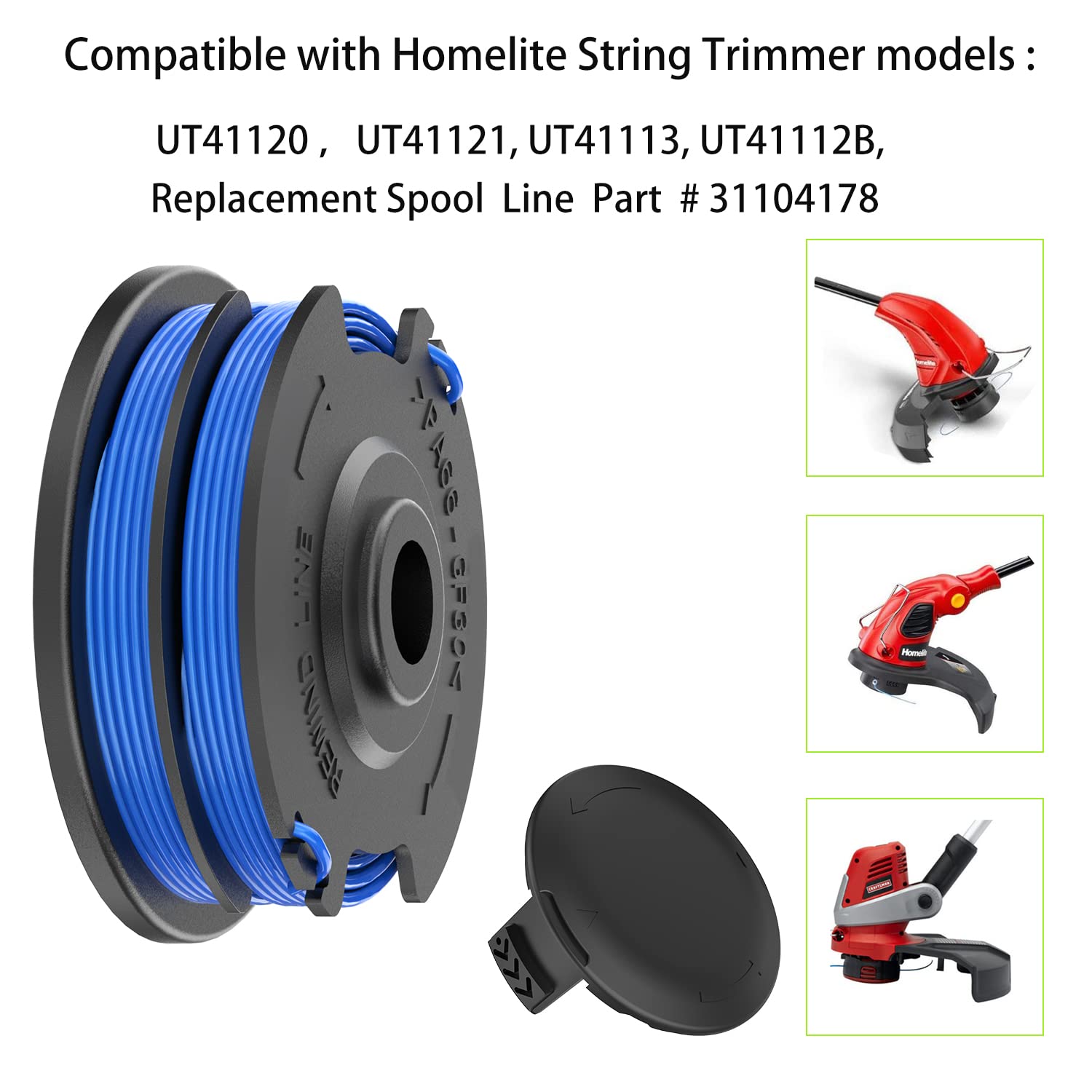 TRUSTLIONTEK AC41RL3 spool line on a Homelite electric string trimmer