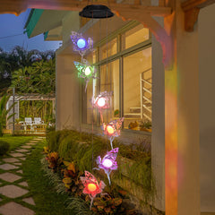 Tryme Solar Wind Chimes in a garden setting