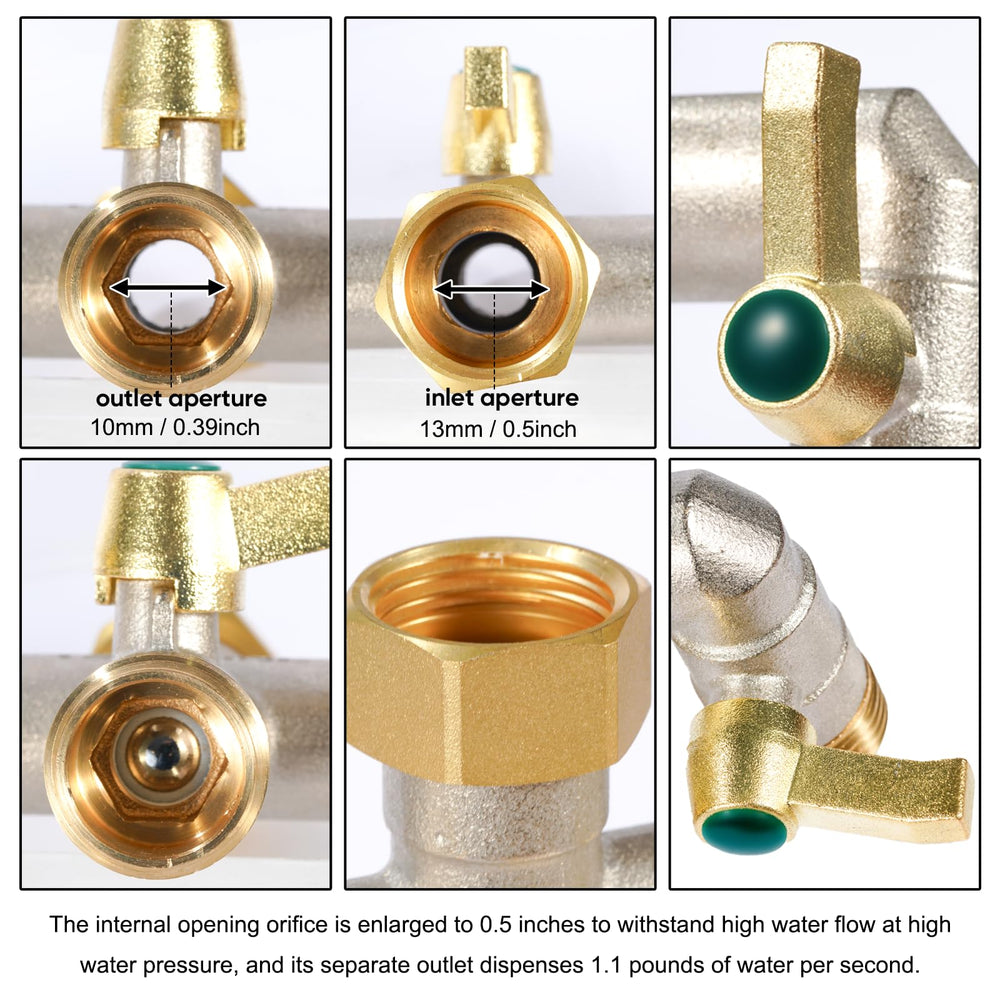 TSGOHNL hose splitter installed on an outdoor faucet