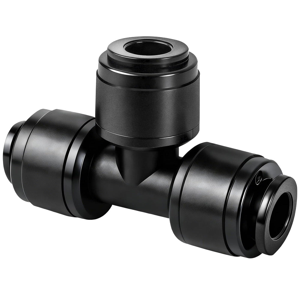 TTioDri 30 Pack 1/4 Inch Drip Irrigation Tee Connectors in packaging