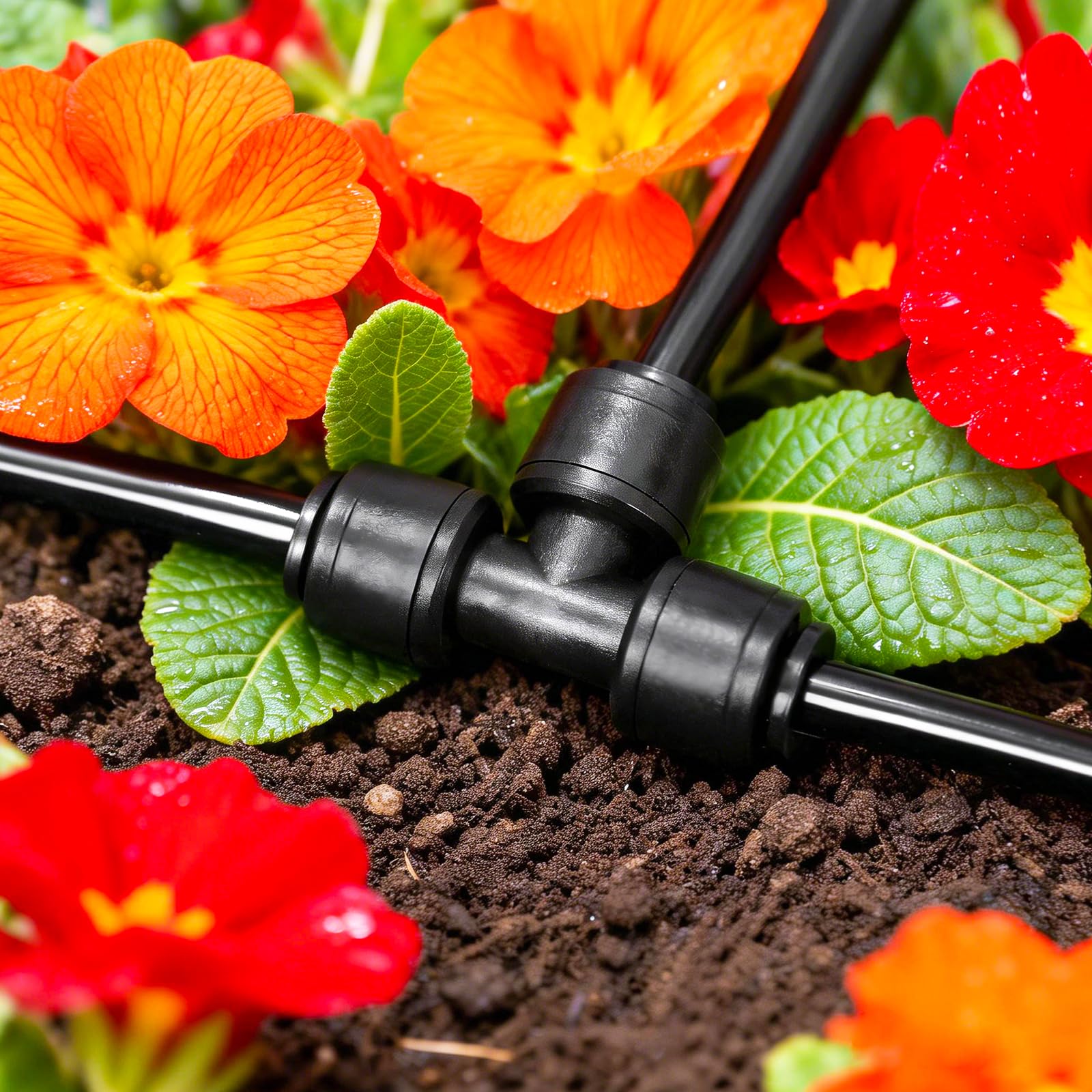 TTioDri drip irrigation fittings arranged on a table