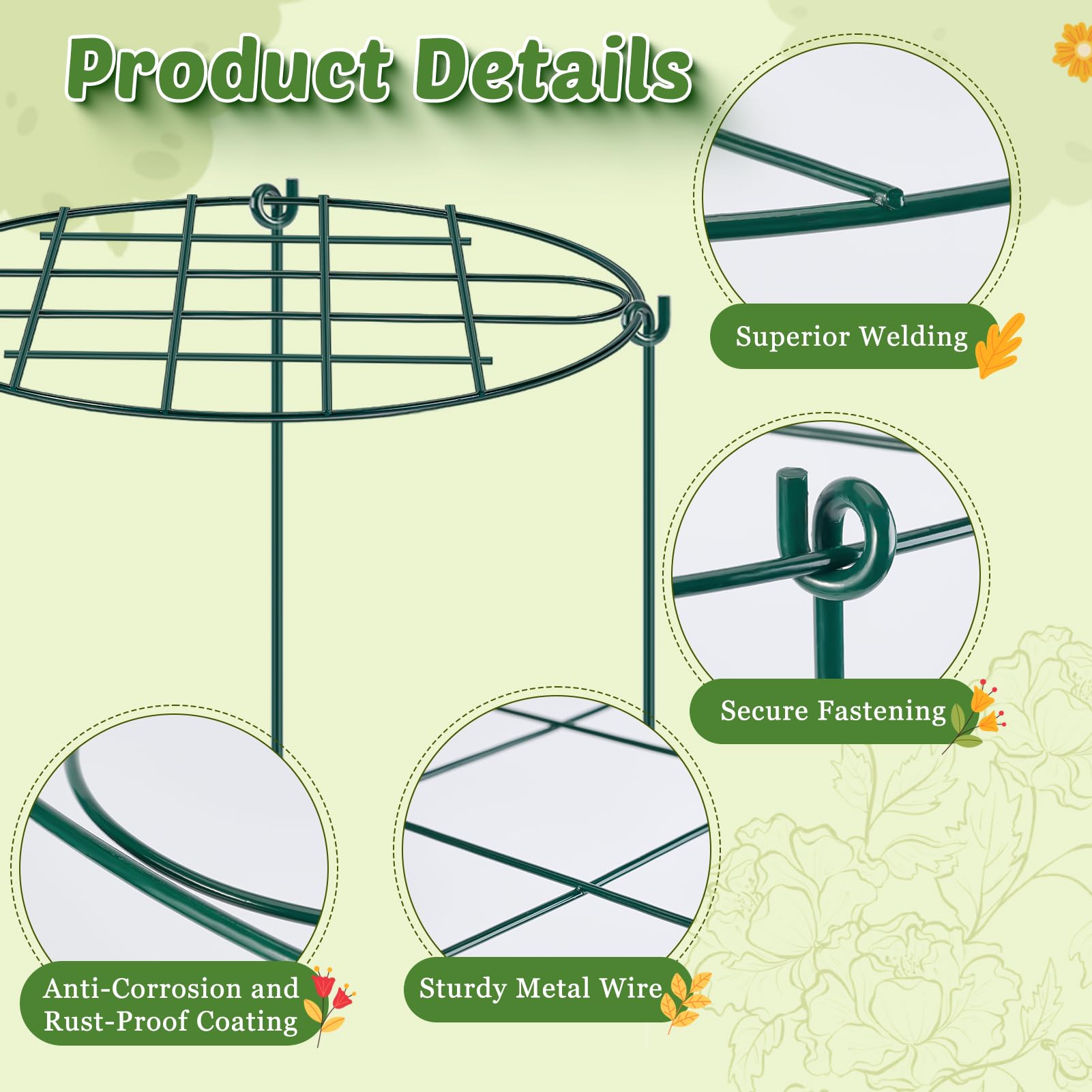 TTQ Peony Cage with plants growing through the lattice top