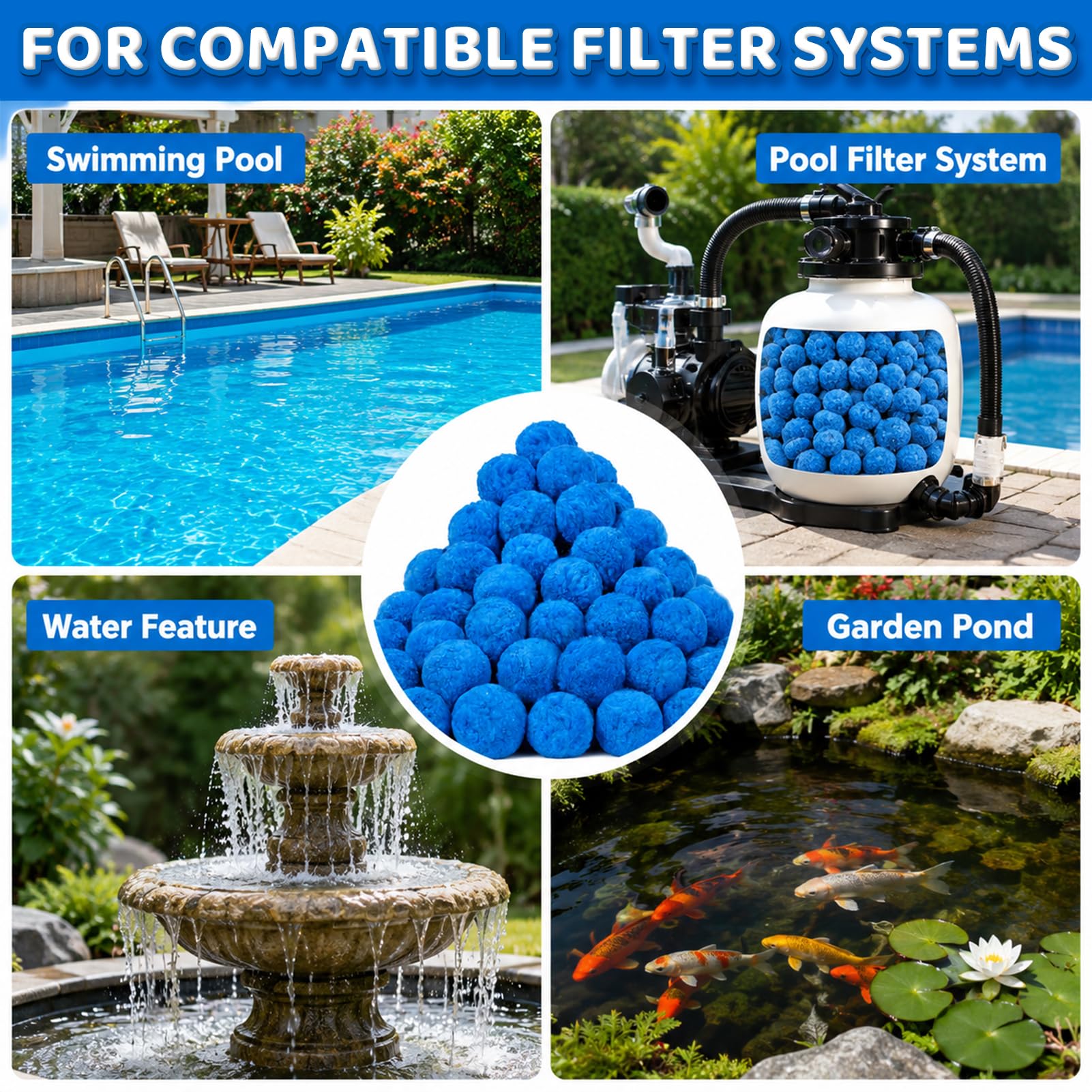 TTQ Pool Filter Balls comparison with traditional sand