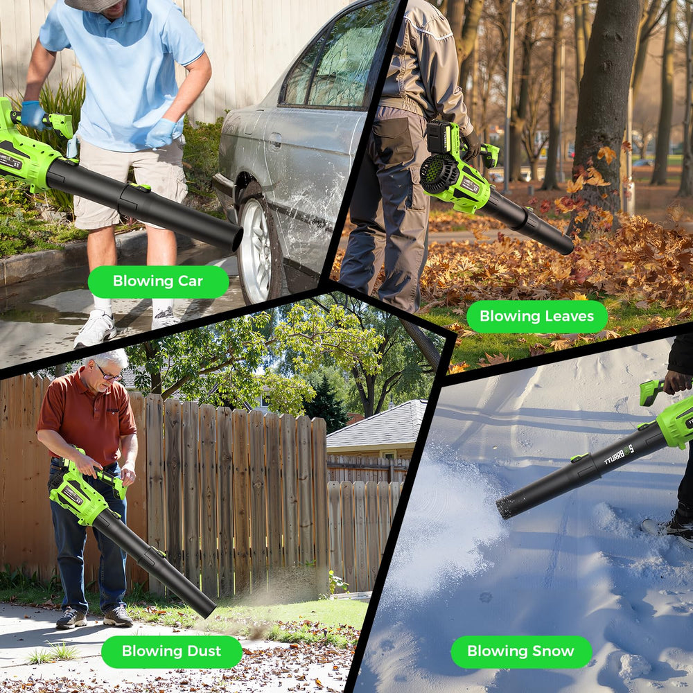 Tturrbos cordless leaf blower lightweight design for portability