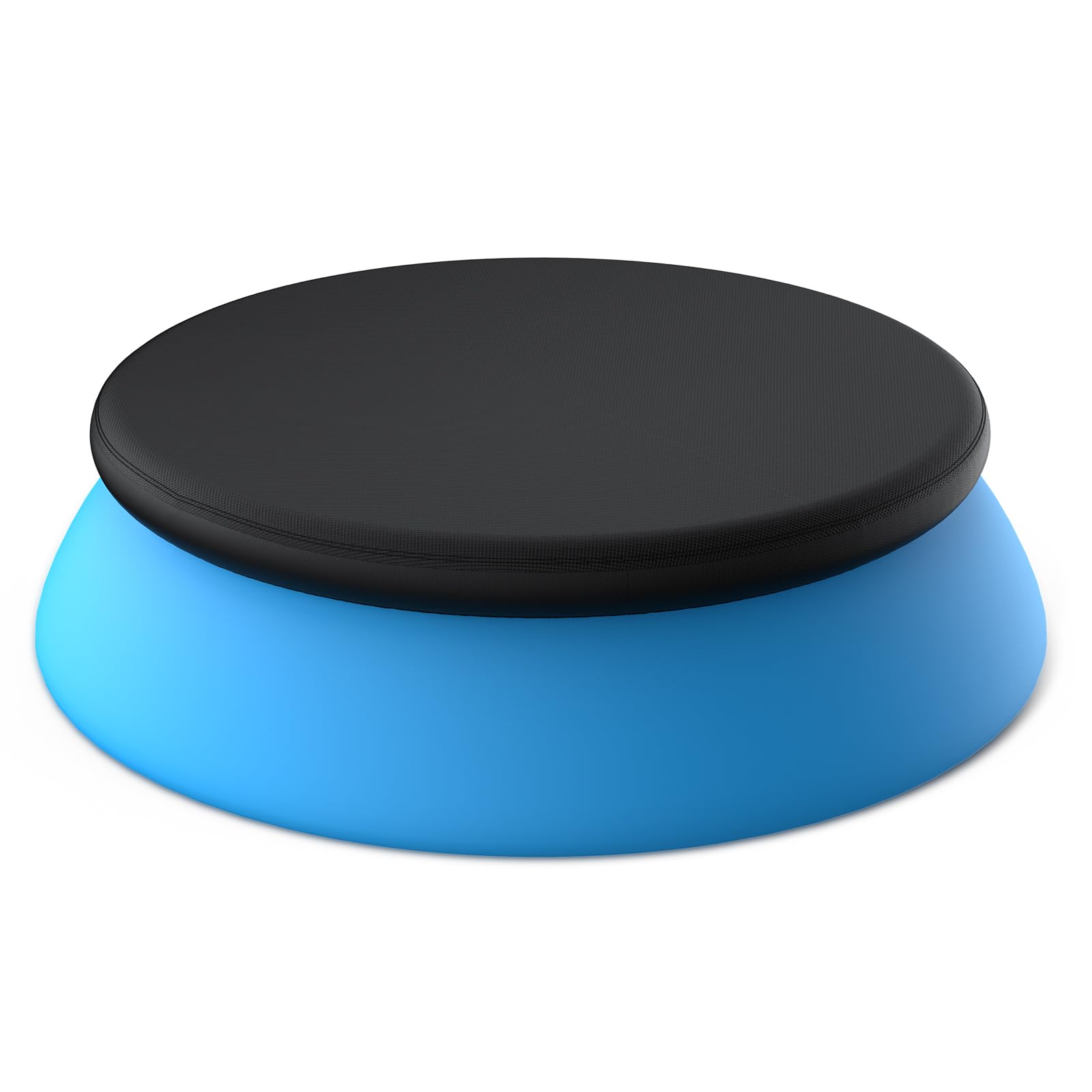 Tufmunb 10ft round pool cover black side view