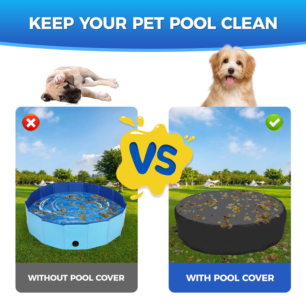 Tufmunb pool cover folded for storage