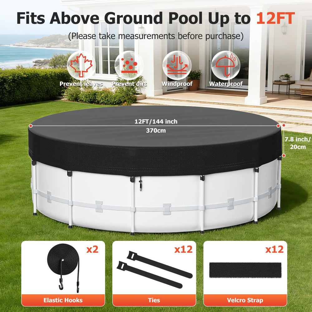 Tufmunb pool cover packaging and contents display
