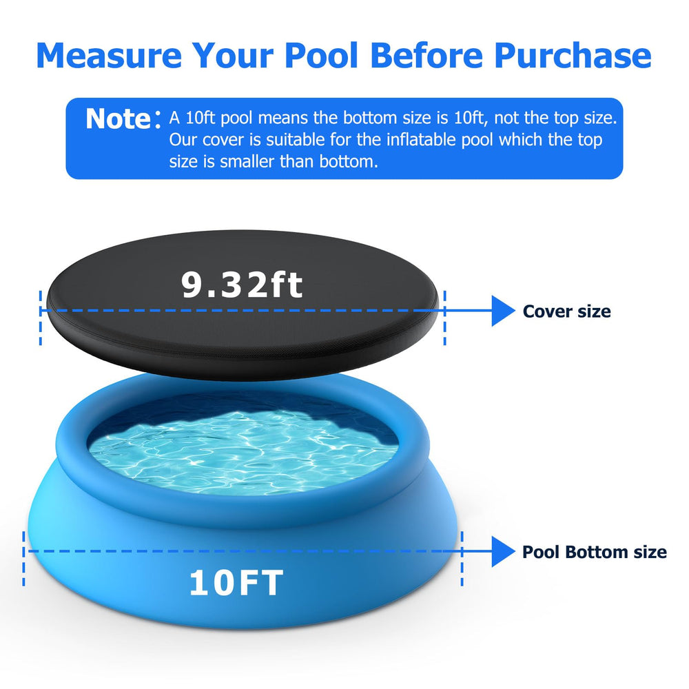 Tufmunb pool cover showing elastic band design