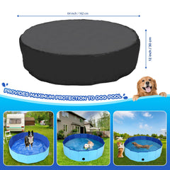 Tufmunb round dog pool cover with drawstring feature