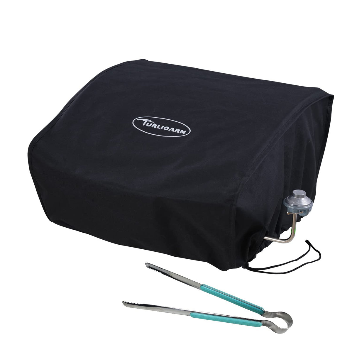 TURLIOARN 17" Griddle Cover front view with steak clips