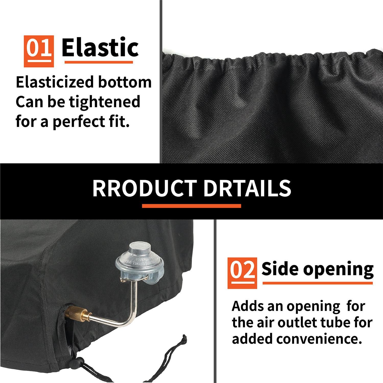 TURLIOARN griddle cover with drawstring and fastening strap