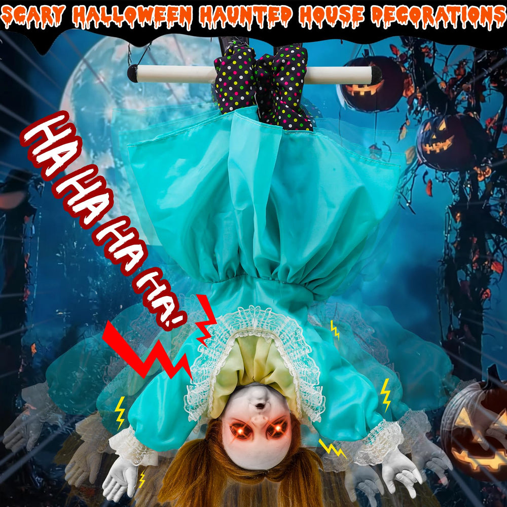 TURNMEON animatronic doll in a haunted house decoration