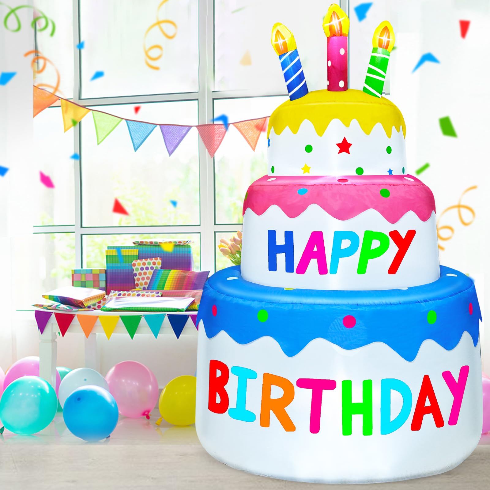 TURNMEON inflatable birthday cake packaging details