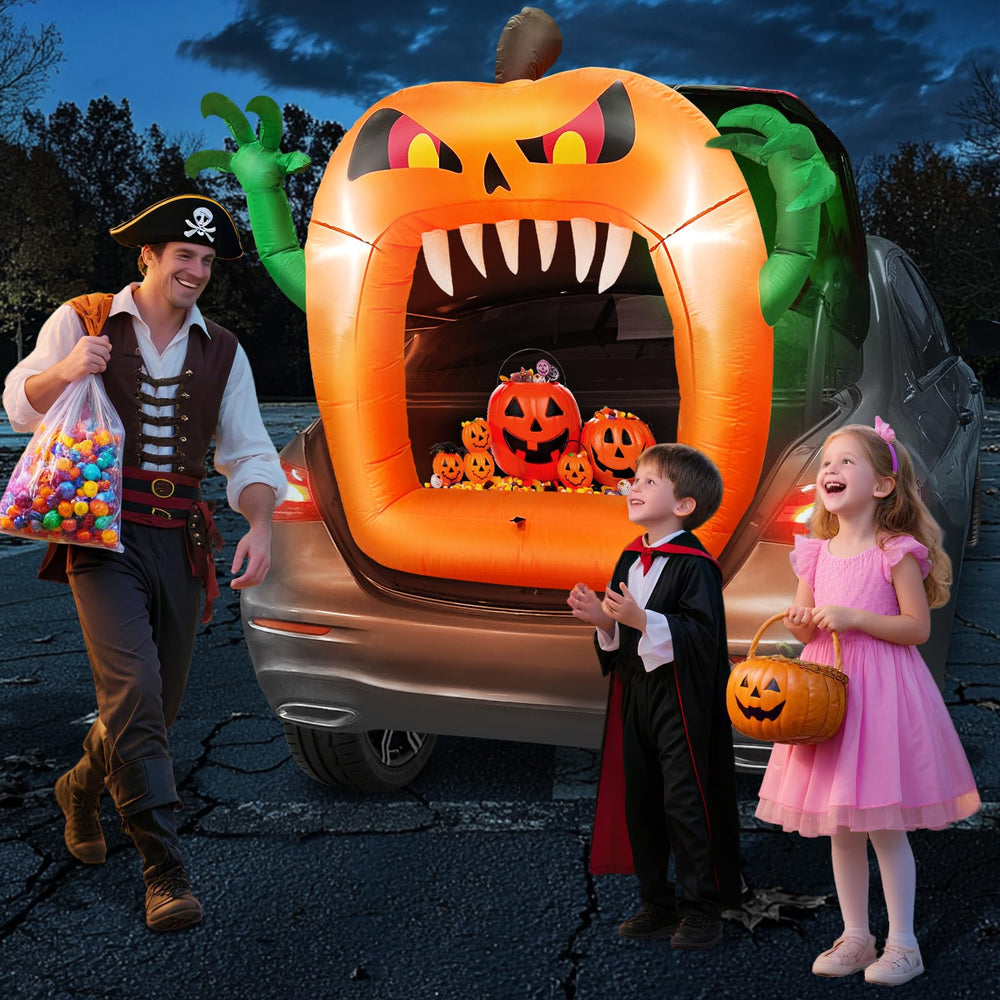 TURNMEON inflatable pumpkin decoration with ropes and car plug