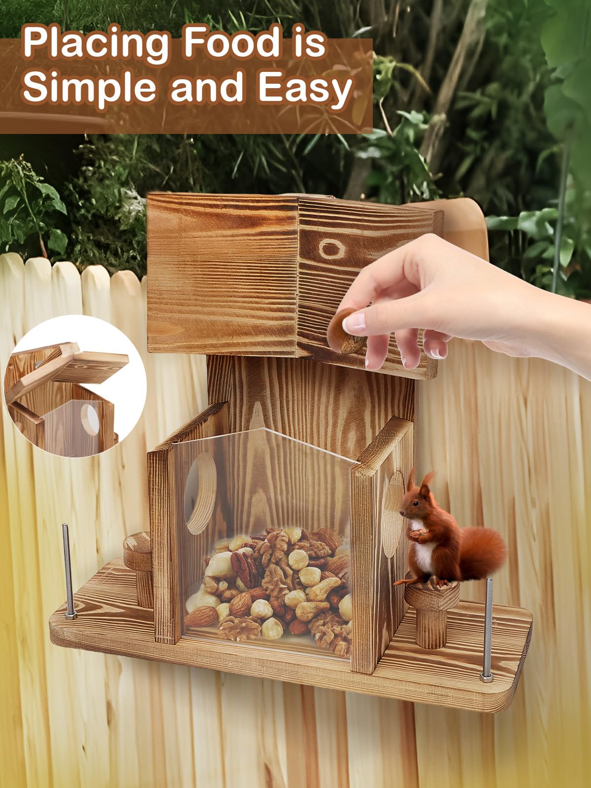 Turosur Squirrel Feeder installed on a tree