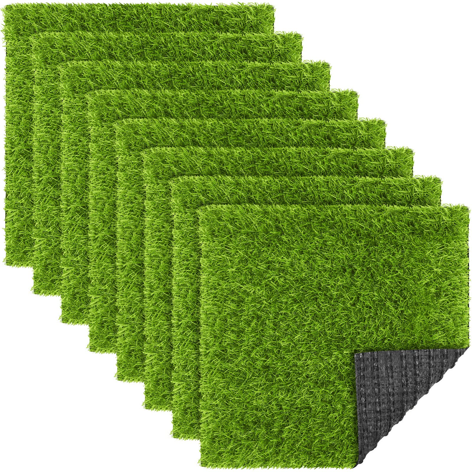 TURSTIN 12x12 inch artificial grass mat green front view
