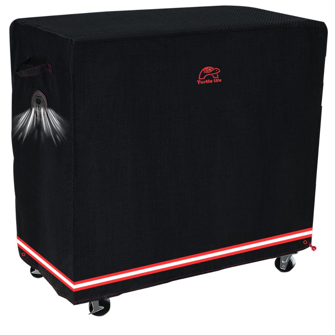 Turtle Life BBQ Grill Cover 46 Inch front view in black
