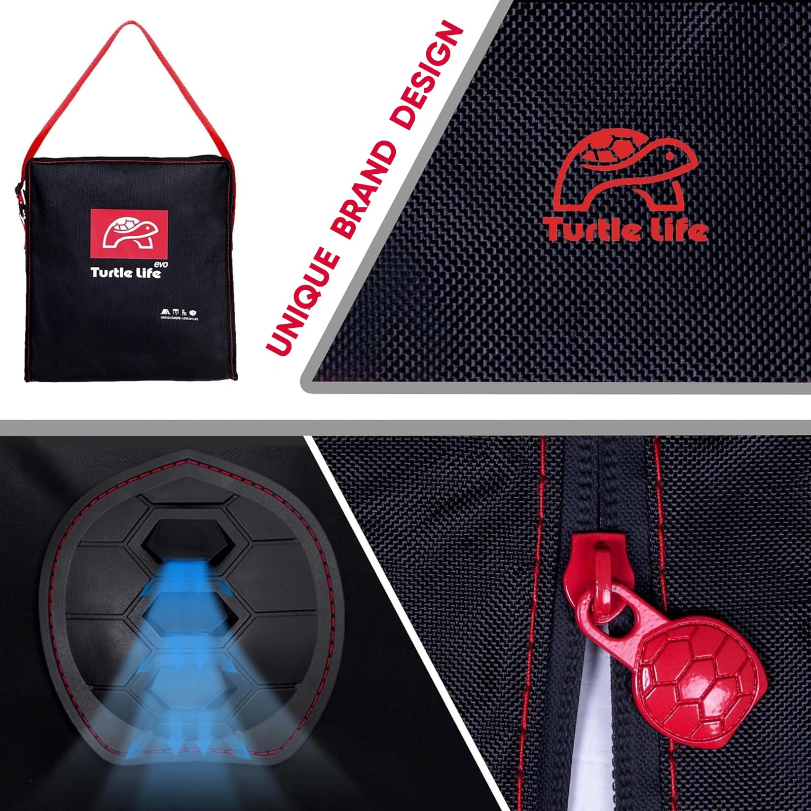 Turtle Life BBQ Grill Cover 46 Inch showing air vent hole